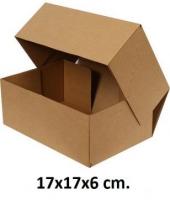 Testliner Kilitli Karton Kutu 17x17x6 cm. Testliner Kilitli Karton Kutu 17x17x6 cm.