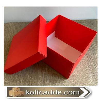 Komple Karton Kırmızı Kutu 15x15x10 cm-KoliCadde